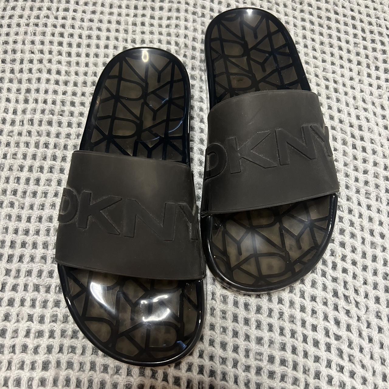 DKNY slides worn three times. Size is 5 6 slides