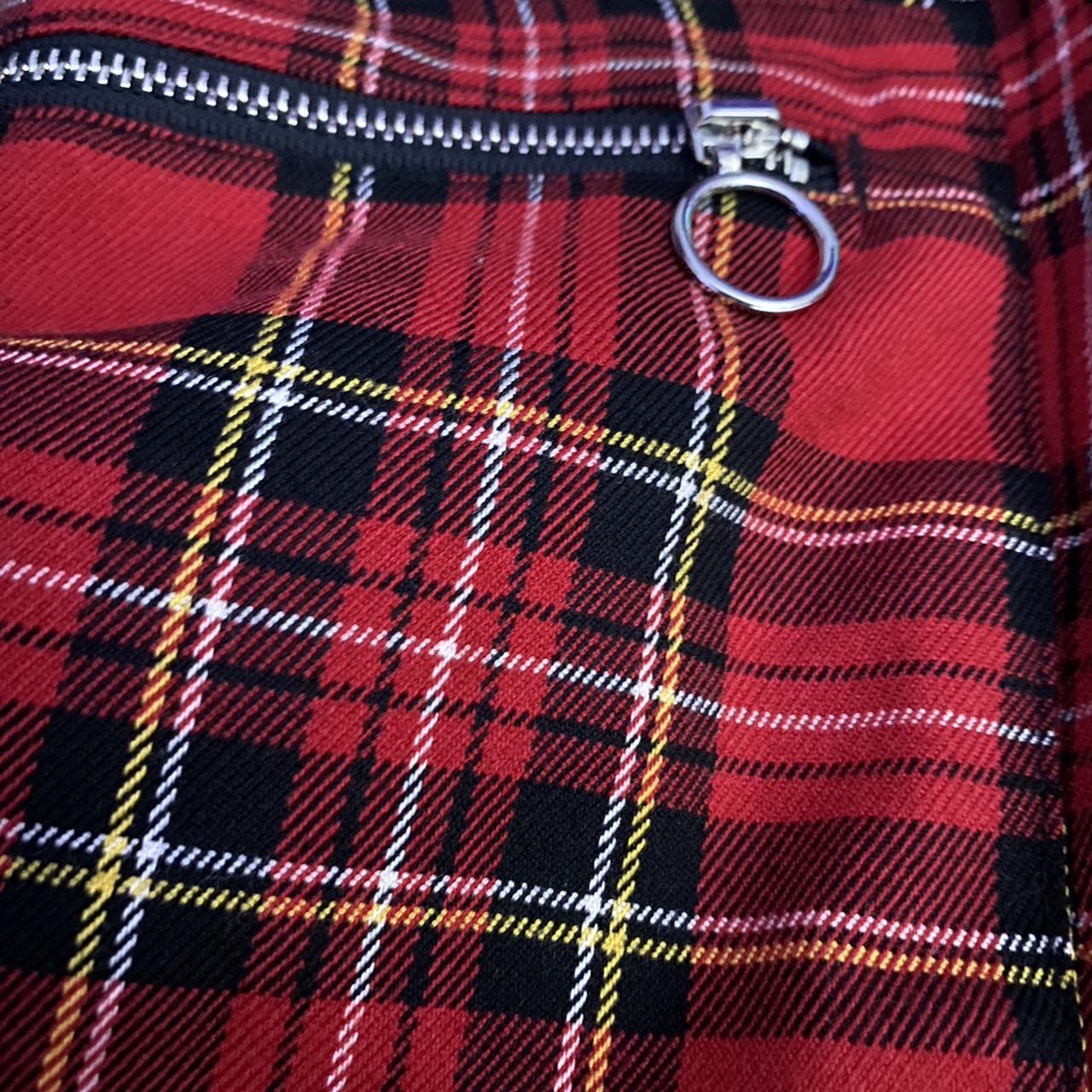 ❤️Red Plaid Suspender Jogger Pants❤️ ❤️Worn - Depop