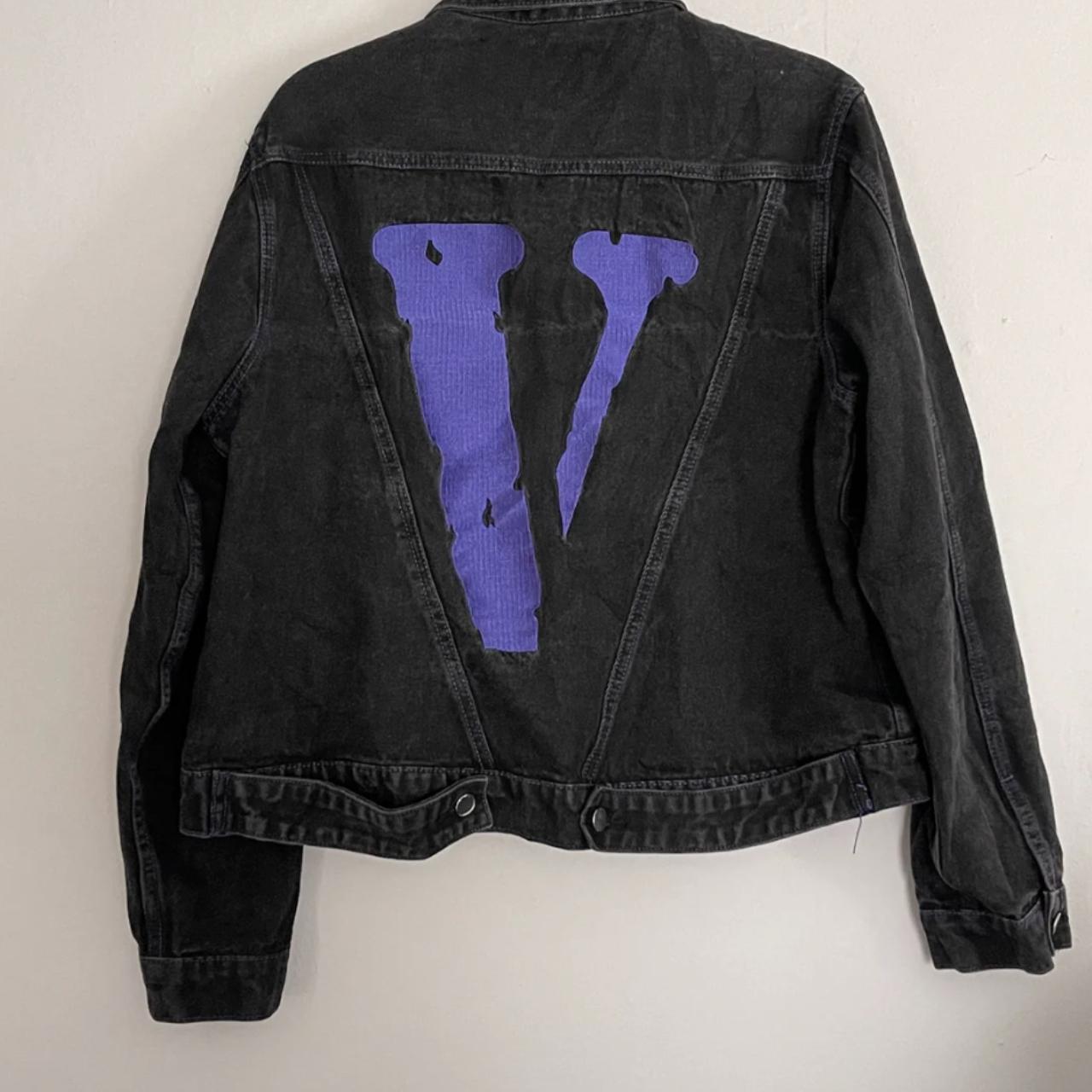 Vlone denim deals jacket purple