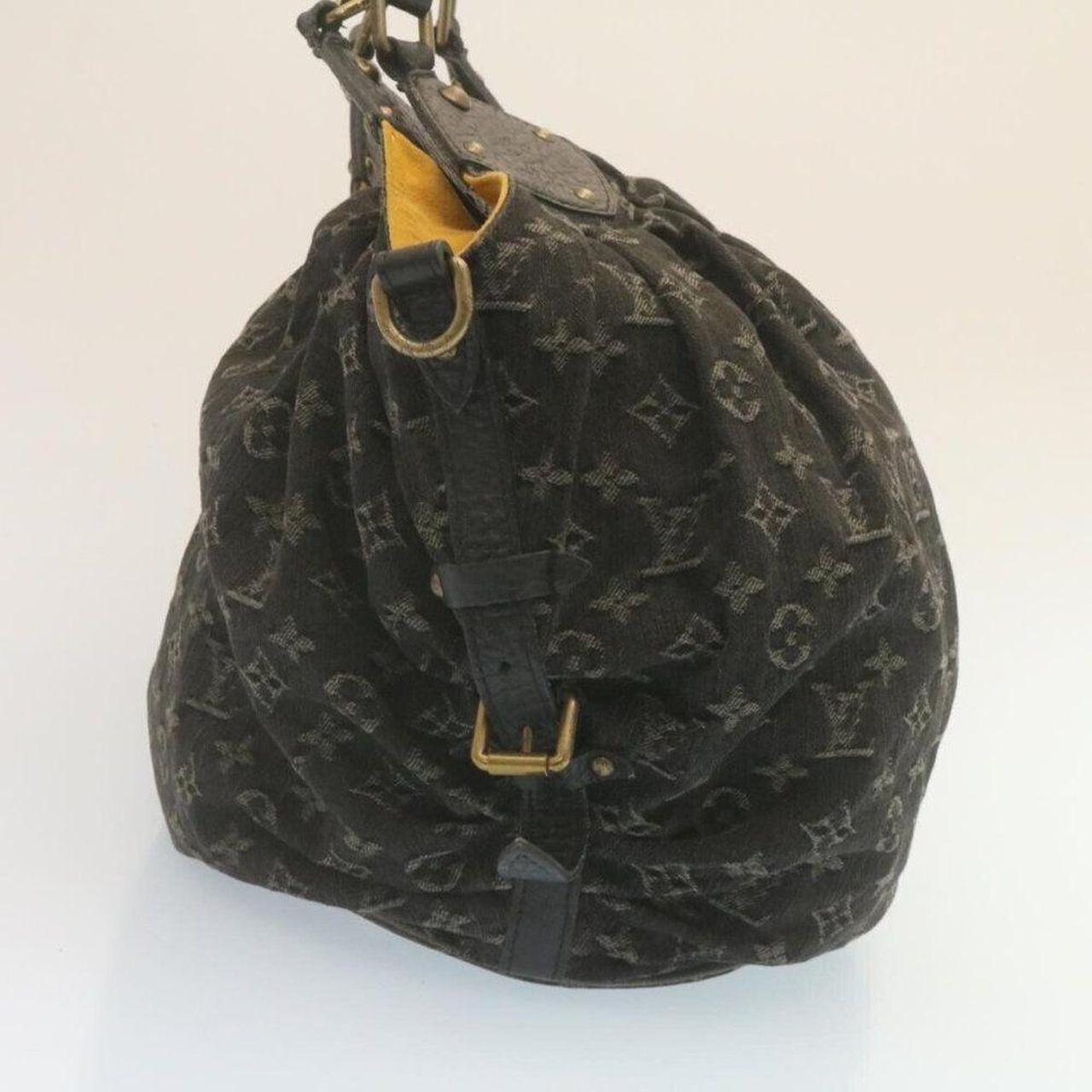 LOUIS VUITTON Monogram Denim XL Shoulder Bag Black - Depop