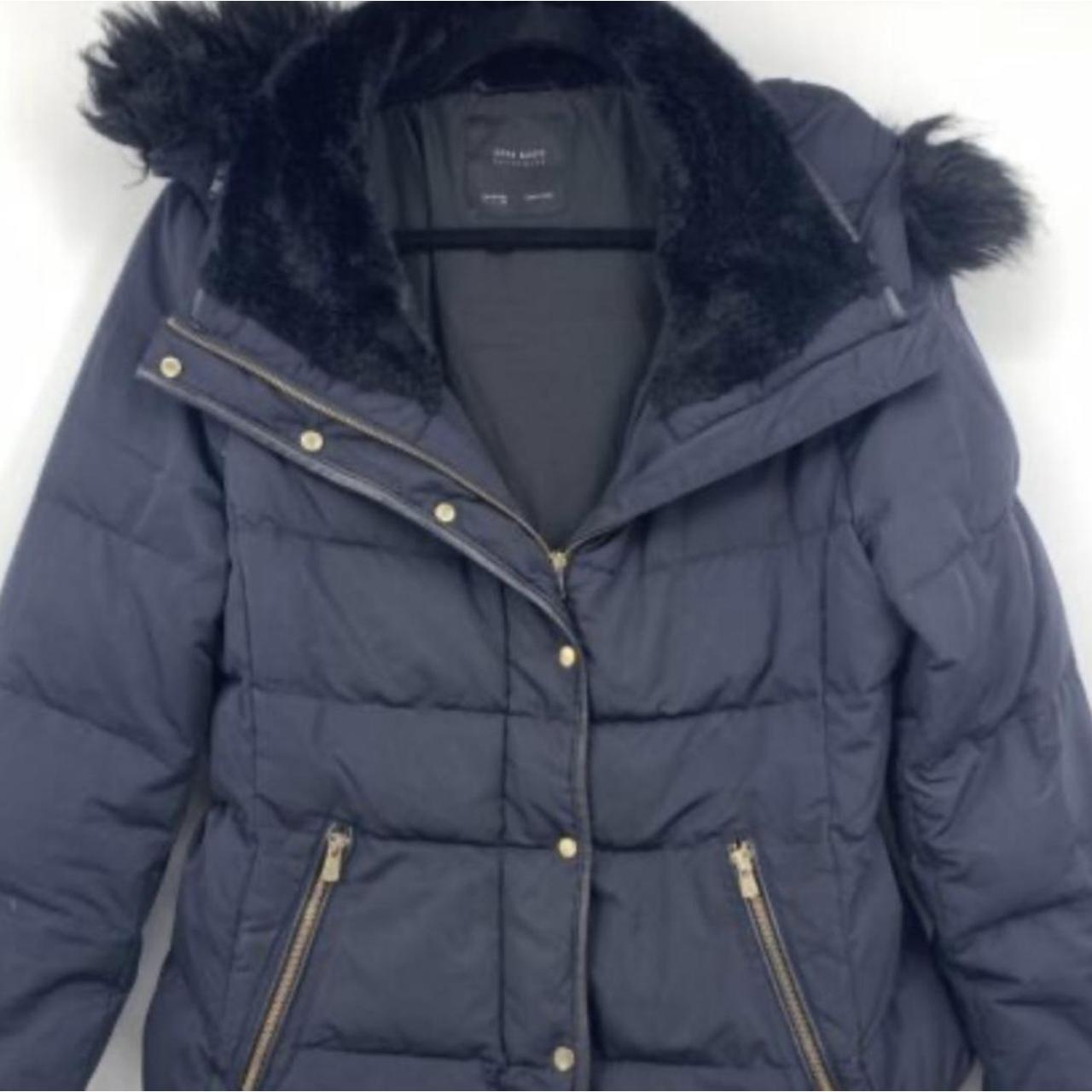 Zara black coat with gold snaps and zipper Depop