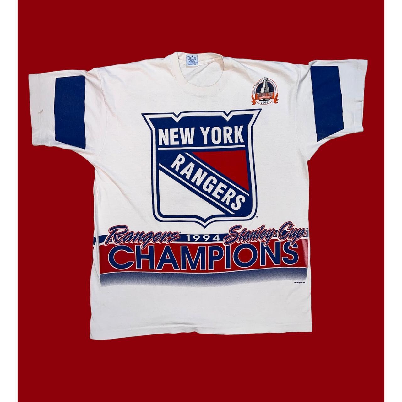 94' NY Rangers Stanley Cup T-Shirt (Single Stitch)