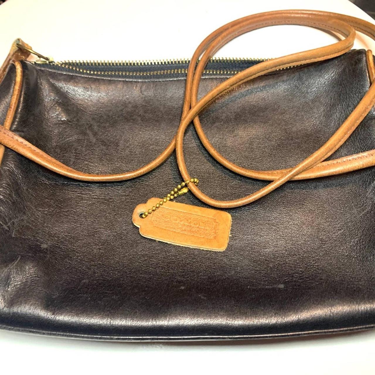 Vintage Coach Mini Clutch Bag Purse Brown Super Cute - Gem