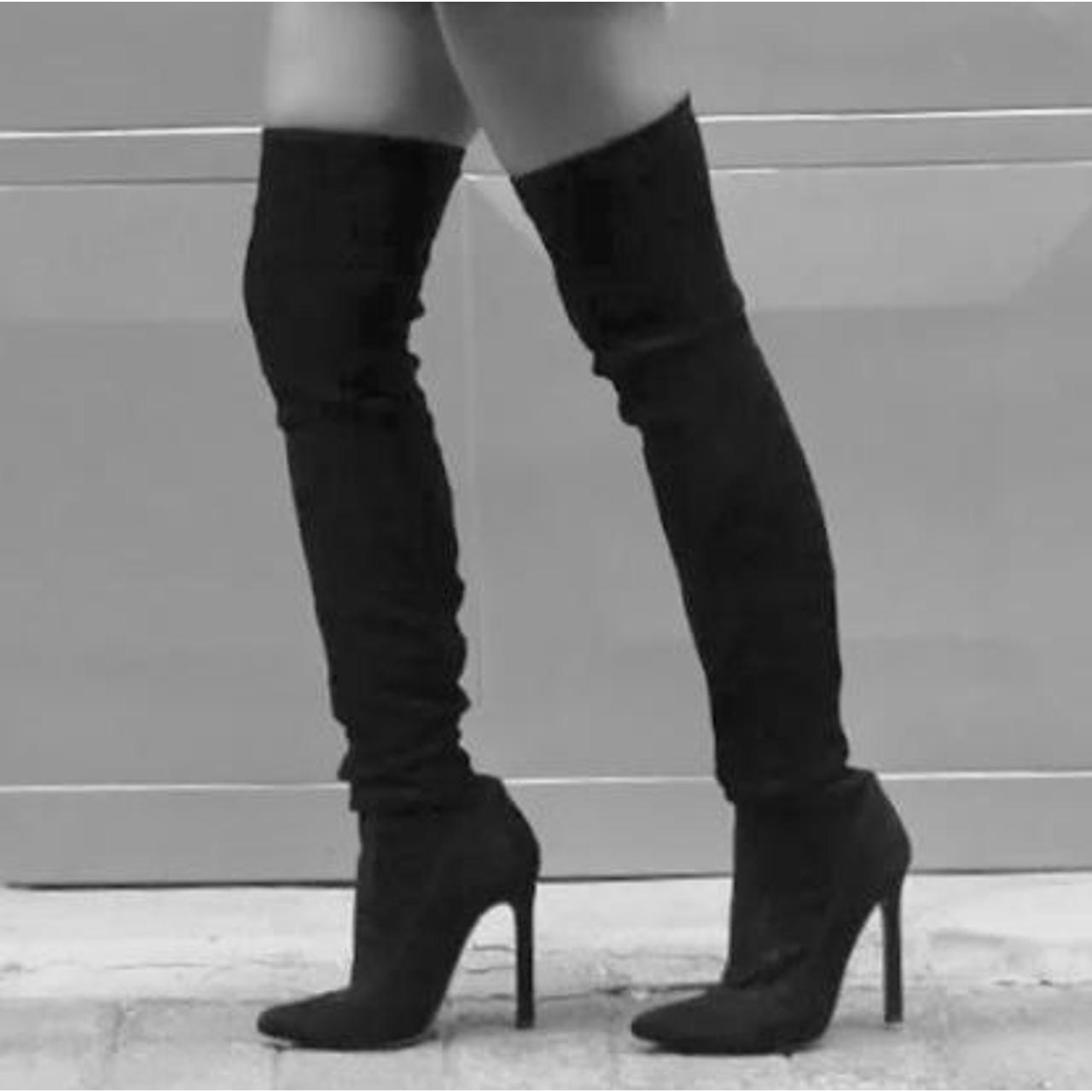 Zara thigh high leather Originally Depop