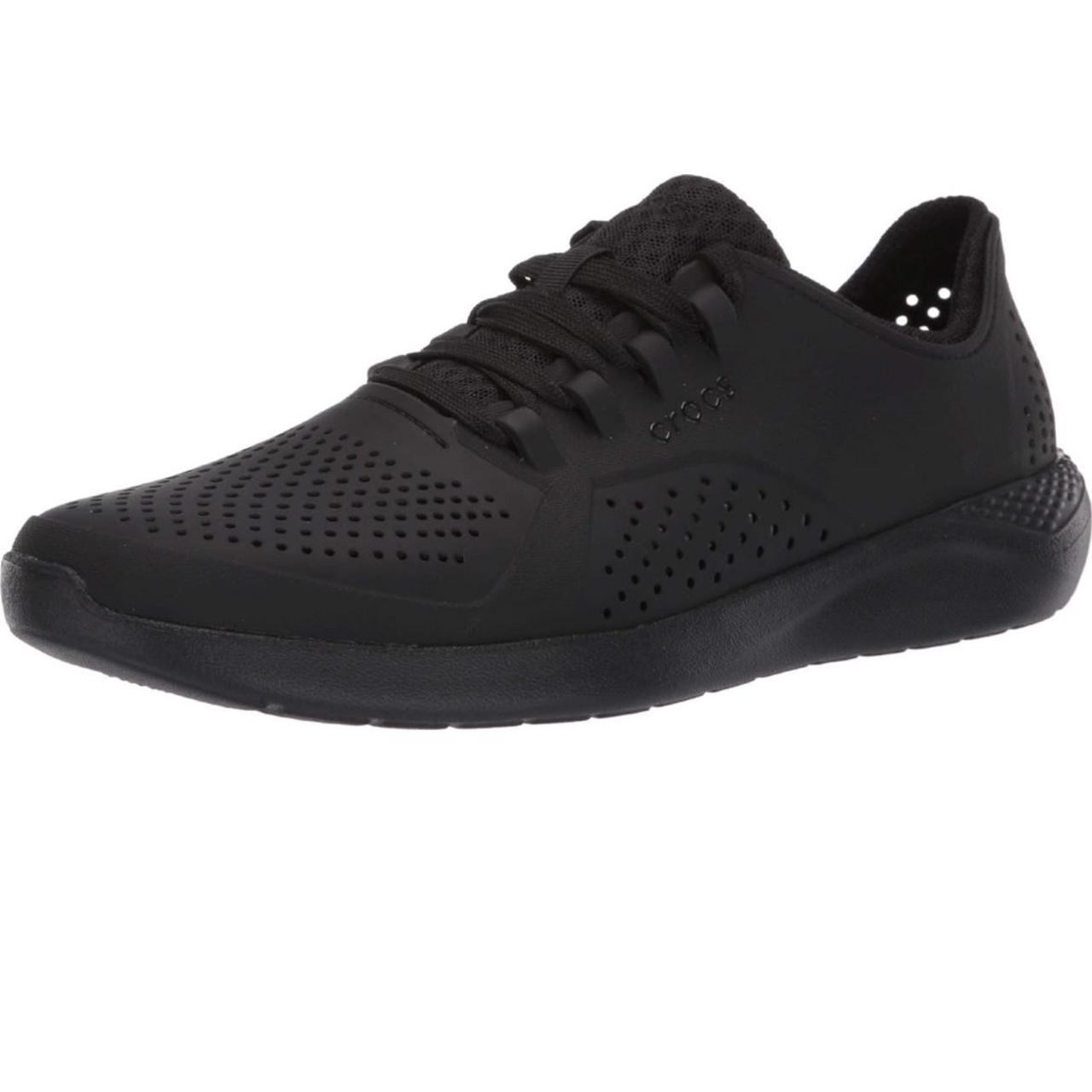Crocs Unisex LiteRide Pacer Cushioned Sneaker Black... - Depop