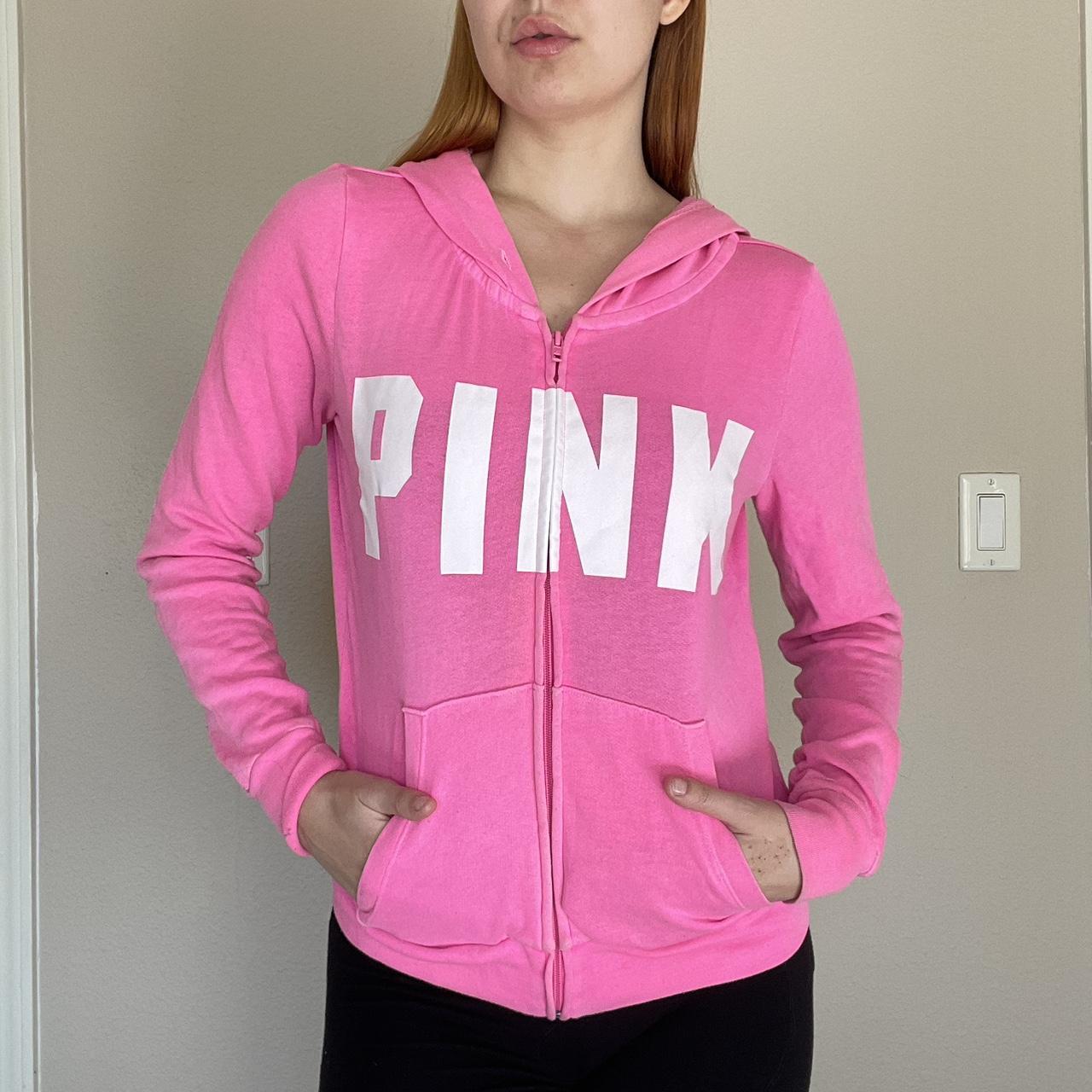 Hot pink victoria's secret hoodie sale