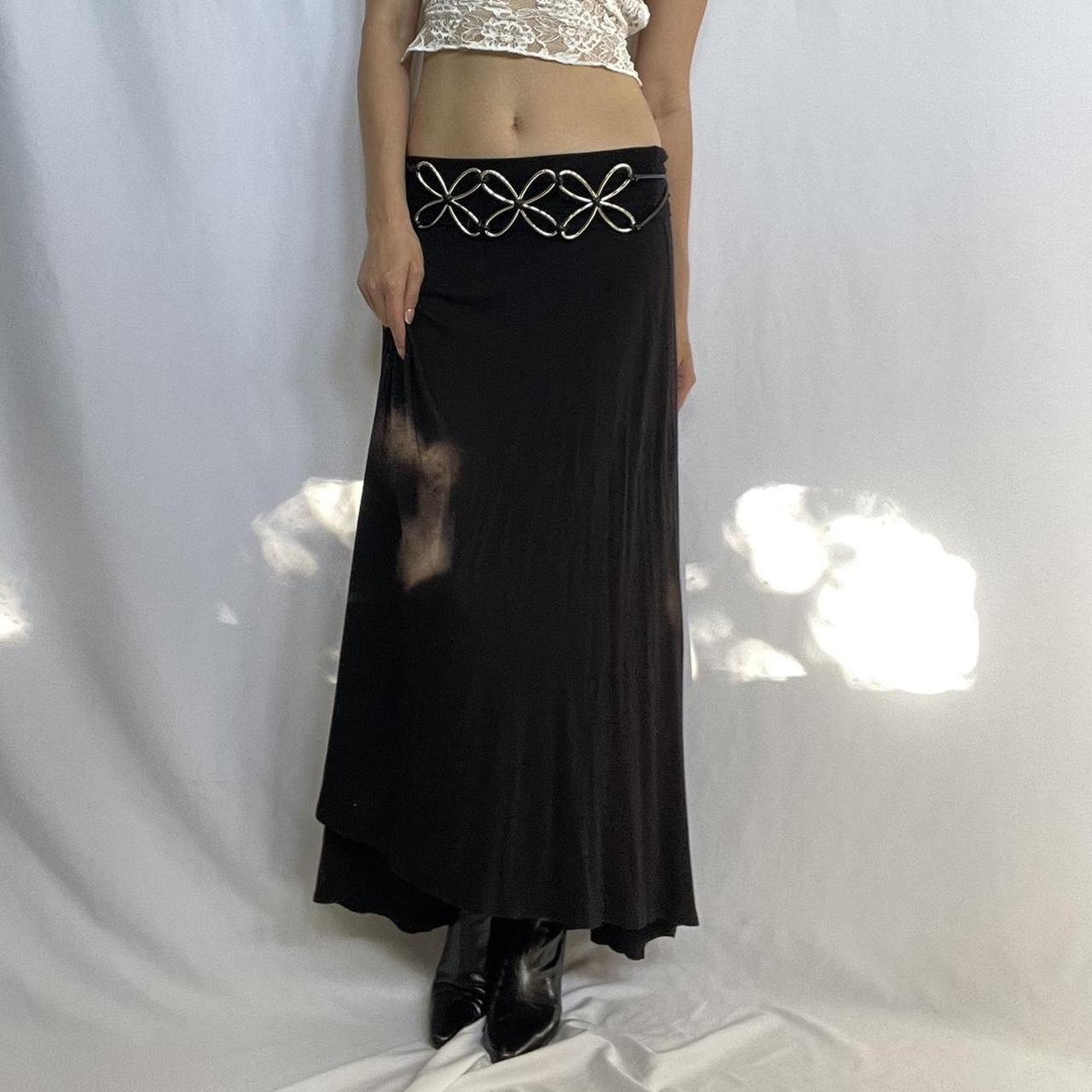 Black maxi skirt bobeau best sale