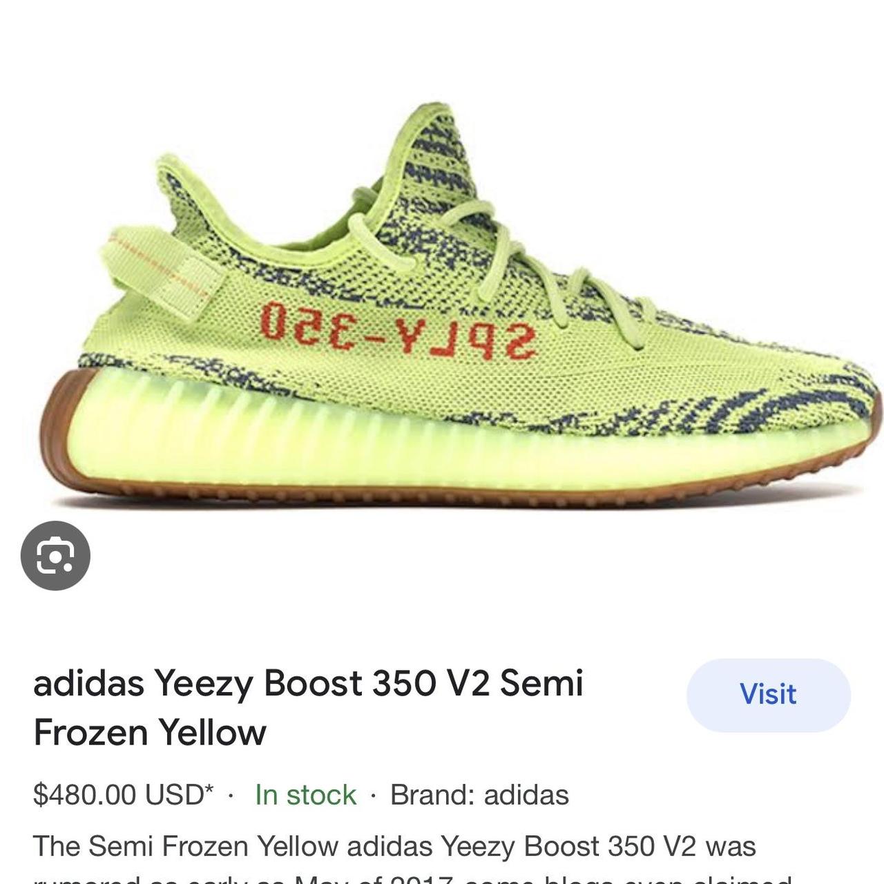 Yeezy 350 semi frozen yellow Men’s size 11 Still... - Depop