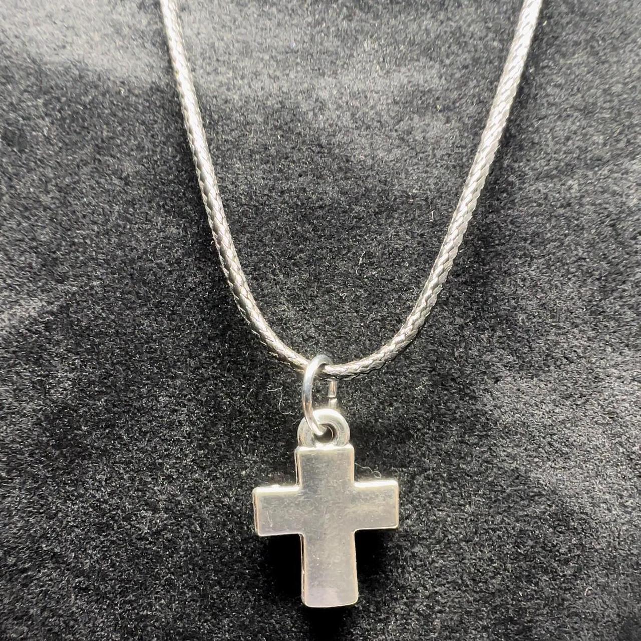 Vintage stainless steel square cross... - Depop