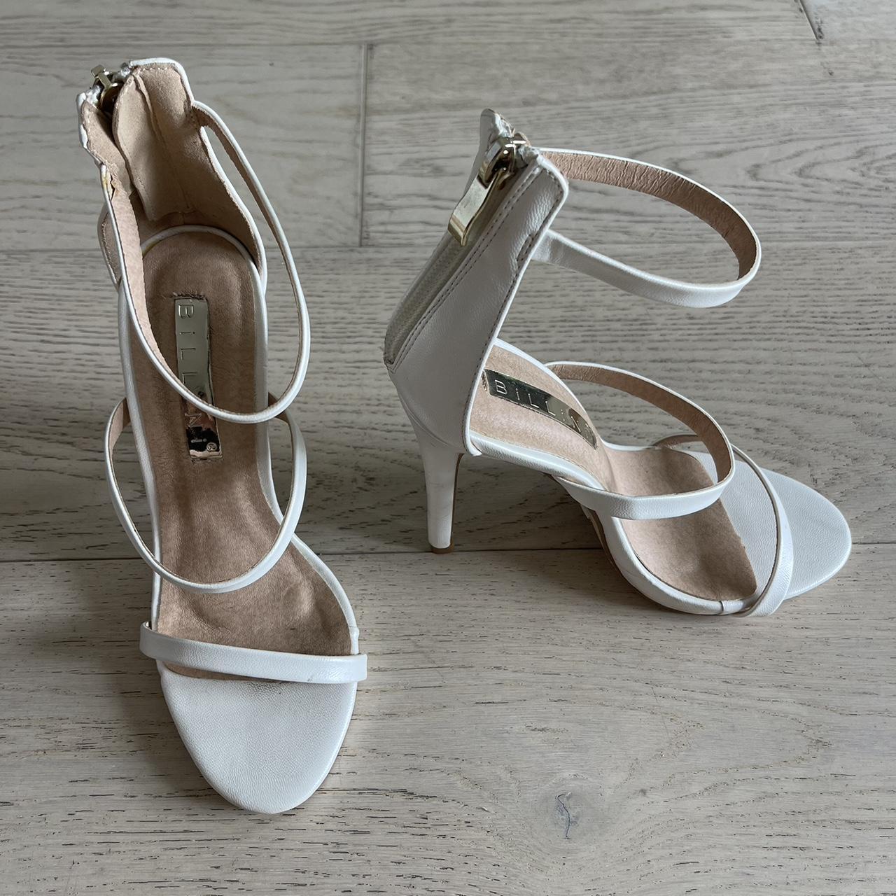 Billini Delta white heel Man-made upper, lining and... - Depop