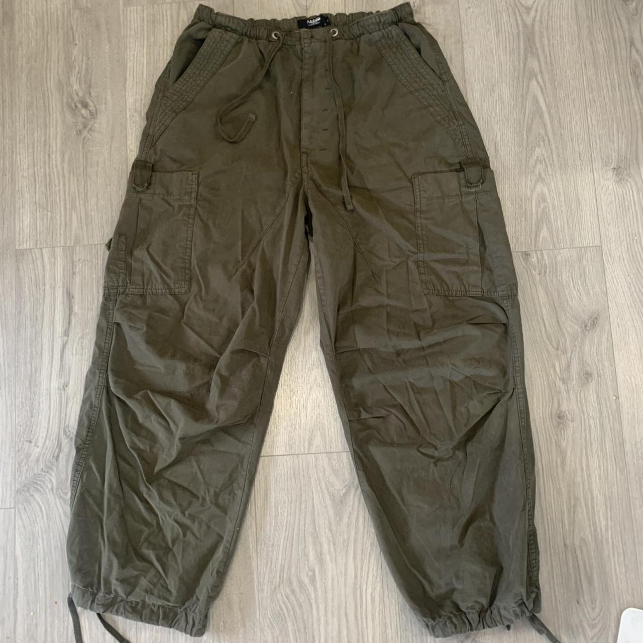 Jaded London Women's Khaki Trousers | Depop