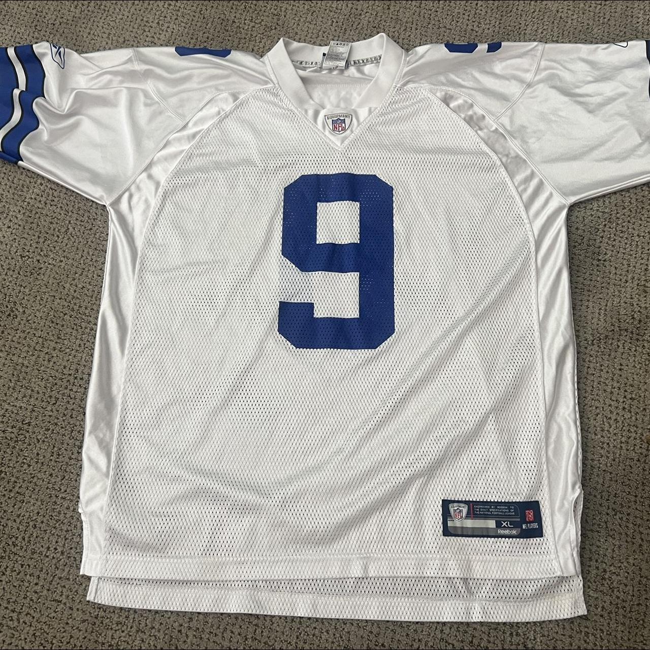 Dallas Cowboys Tony Romo Shirt Mens Blue White NFL - Depop