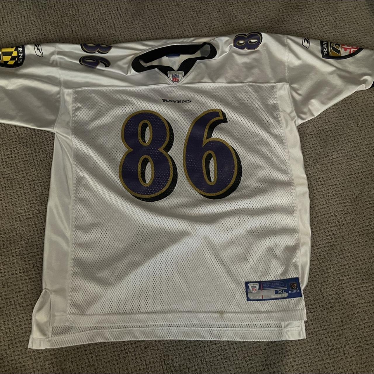 NFL Baltimore Ravens Todd Heap 86 Reebok On Field Purple Jersey