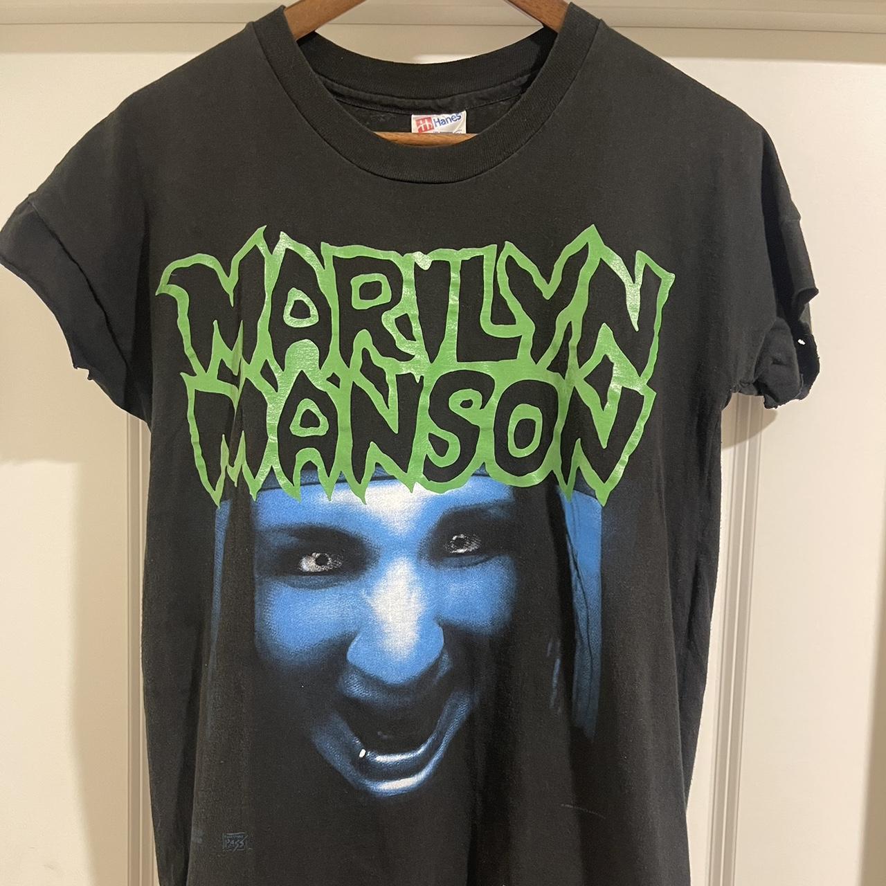 Vintage 1994 Marilyn Manson T Shirt Sleeves Have Depop