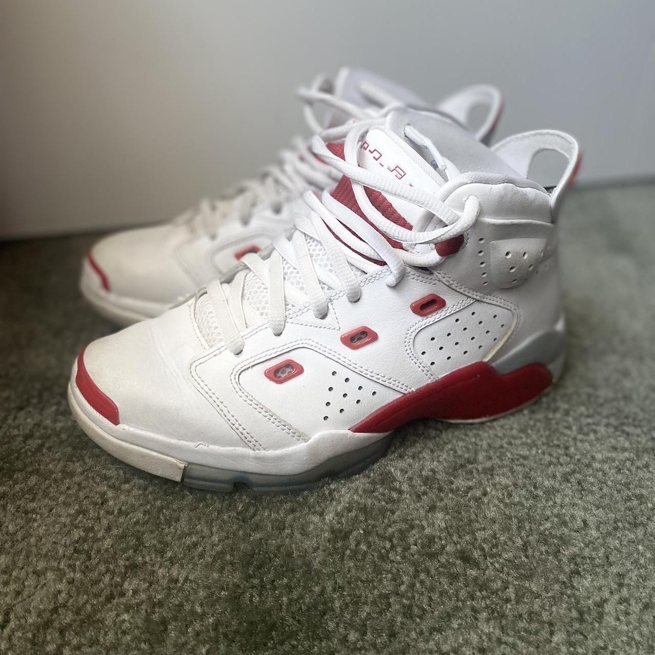 red and white jordans size 6