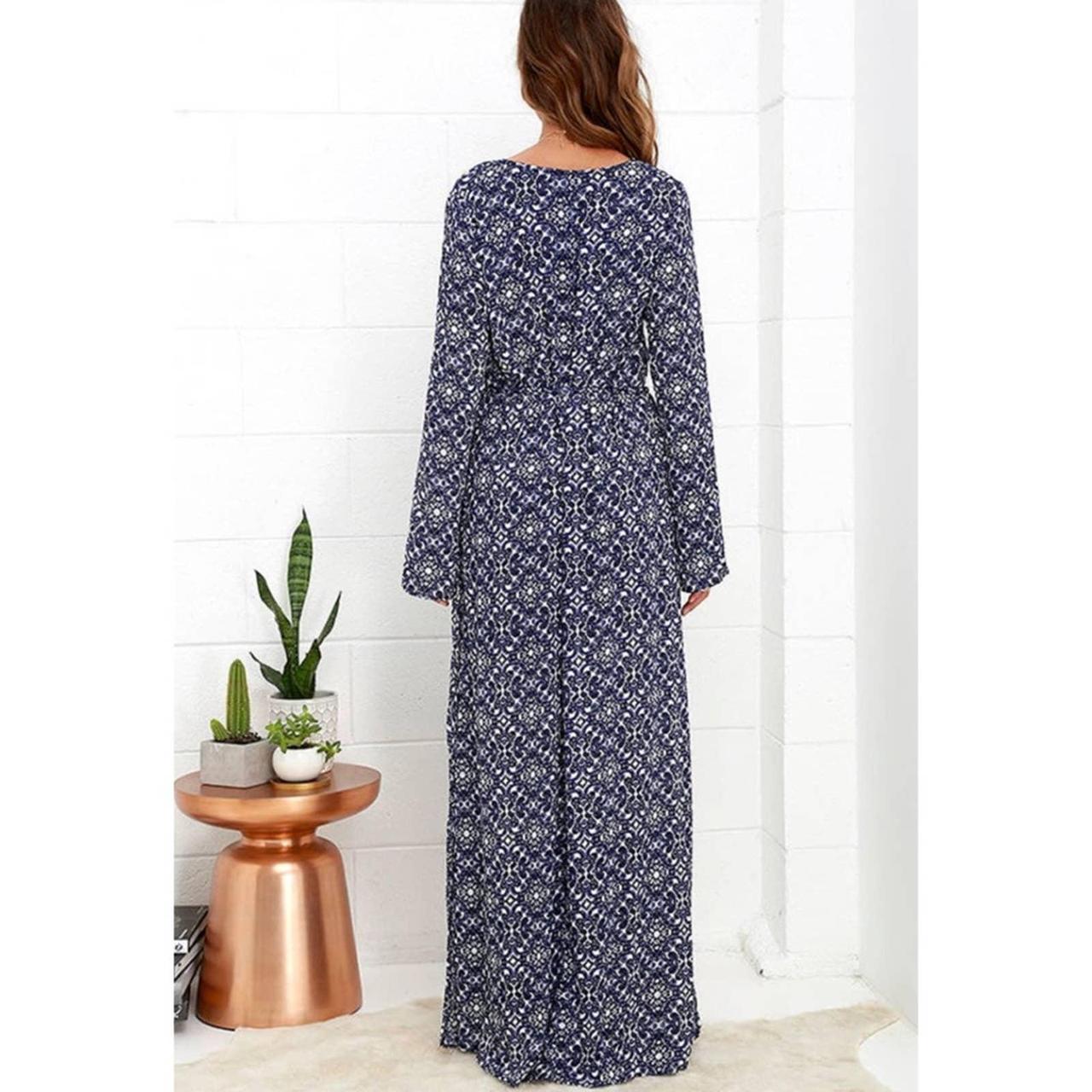 Mandala daydream blue print maxi clearance dress