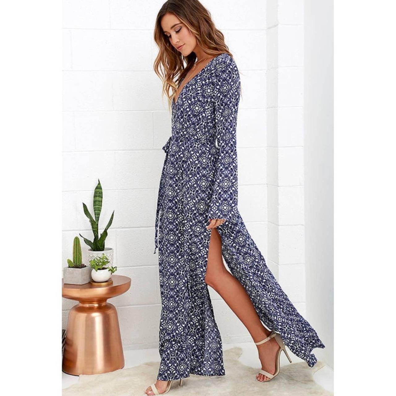 Lulu s Mandala Daydream Blue Print Maxi Depop