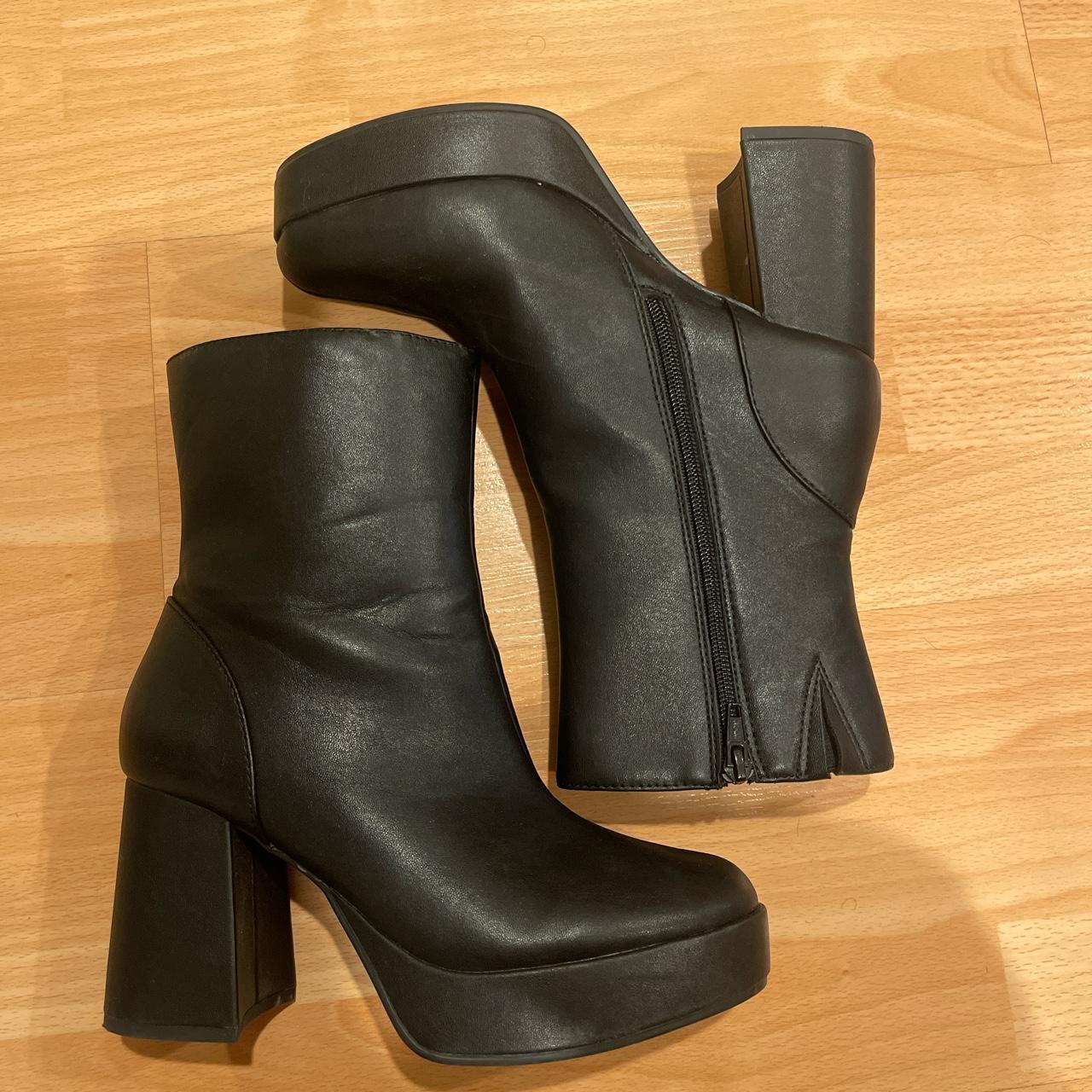Black booties Depop