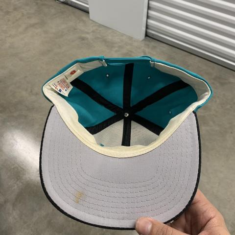 Florida marlins baseball hat double color way teal - Depop