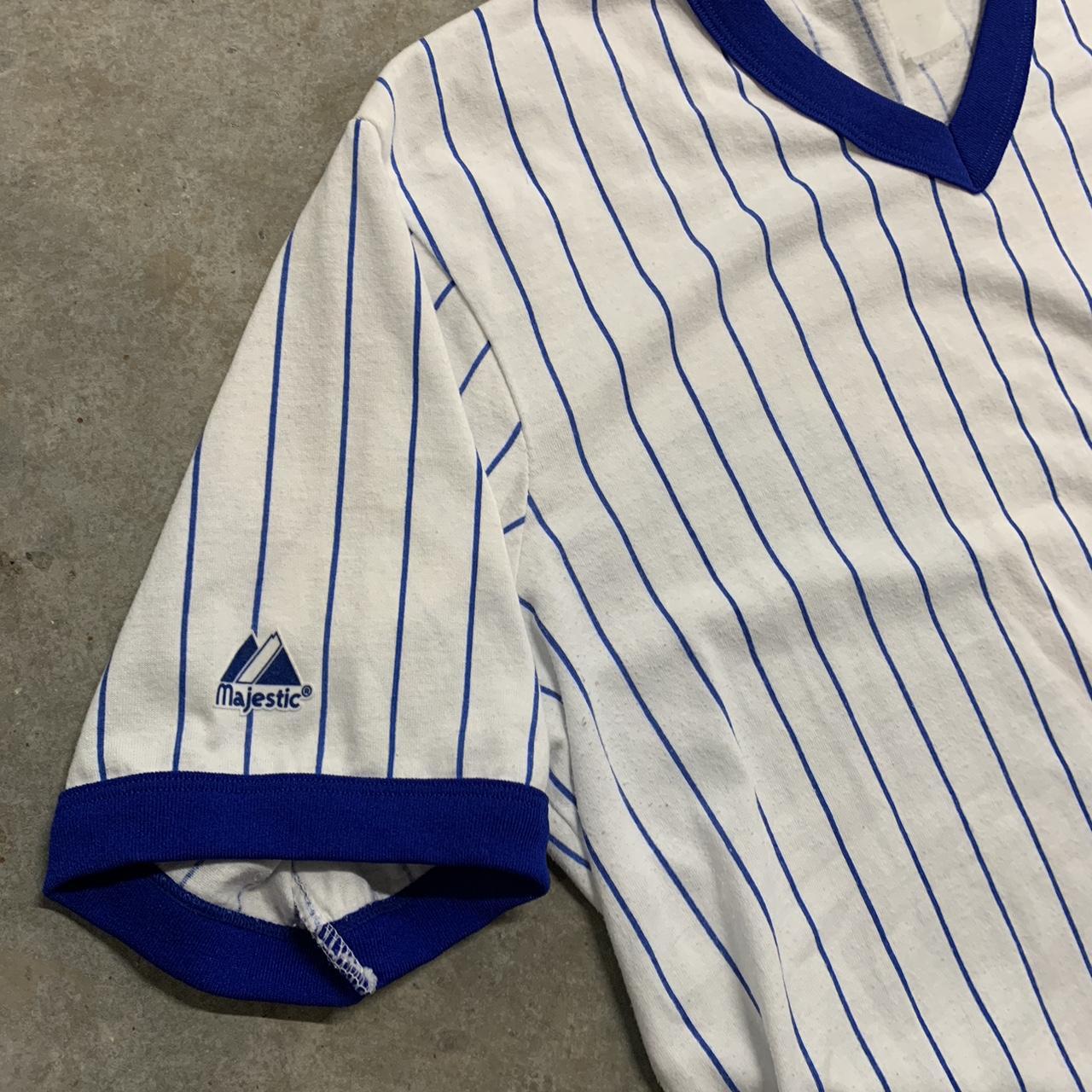 Vintage 90s Majestic MLB Chicago Cubs Pullover - Depop