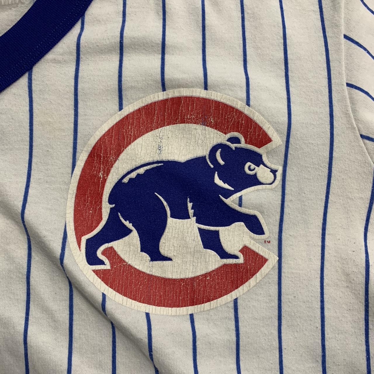 Vintage 90s Majestic MLB Chicago Cubs Pullover - Depop