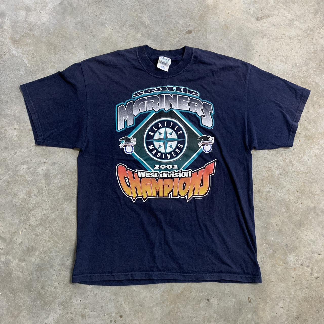 Seattle Mariners 2001 AL West Division Champions MLB T-Shirt - XL