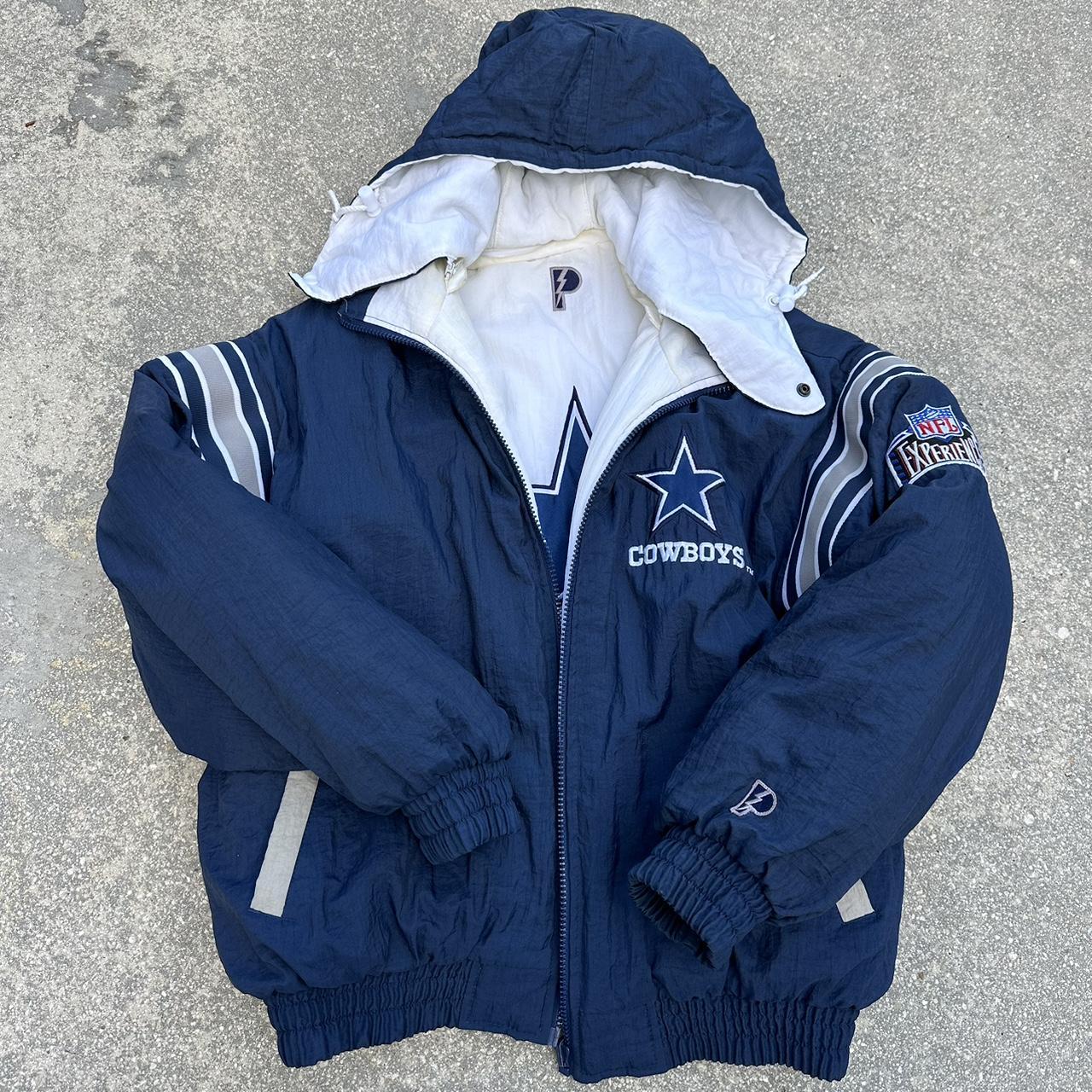 90s Pro Player NFL Dallas Cowboys Reversible Puffer - Depop