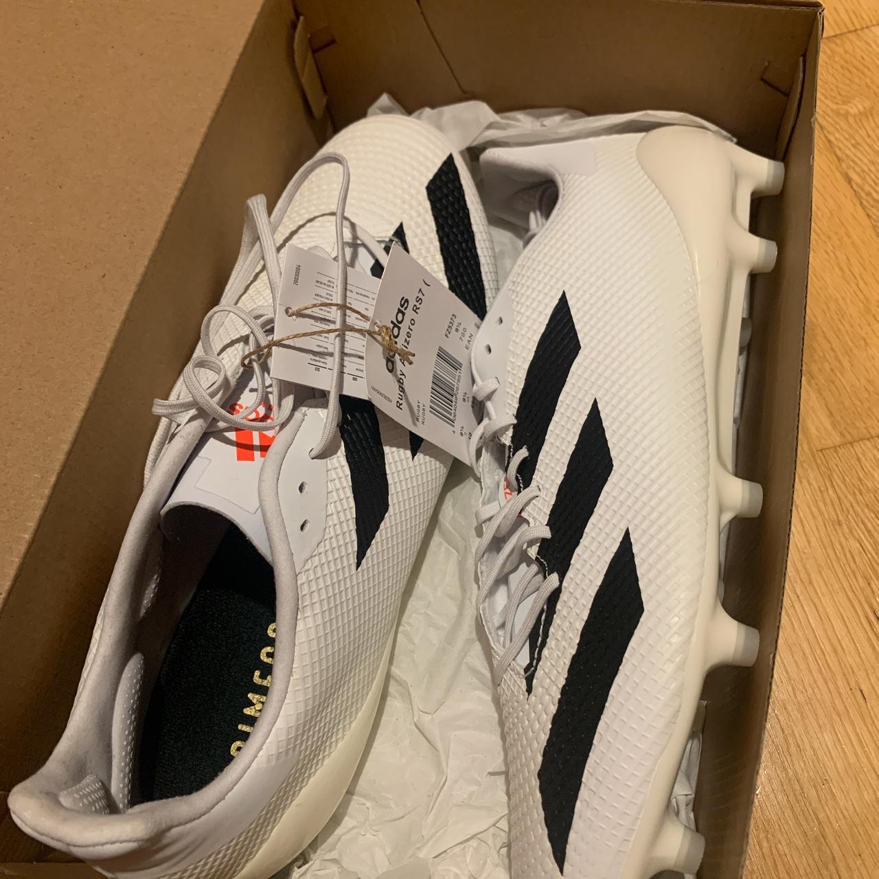 Adidas Rugby Adizero RS7 FG White, Size 9.5, New...