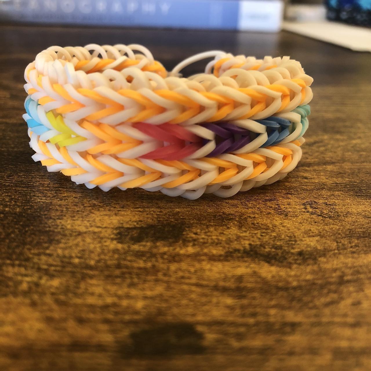 Rainbow Loom Mermaid Bracelet Triple Fishtail Rainbow