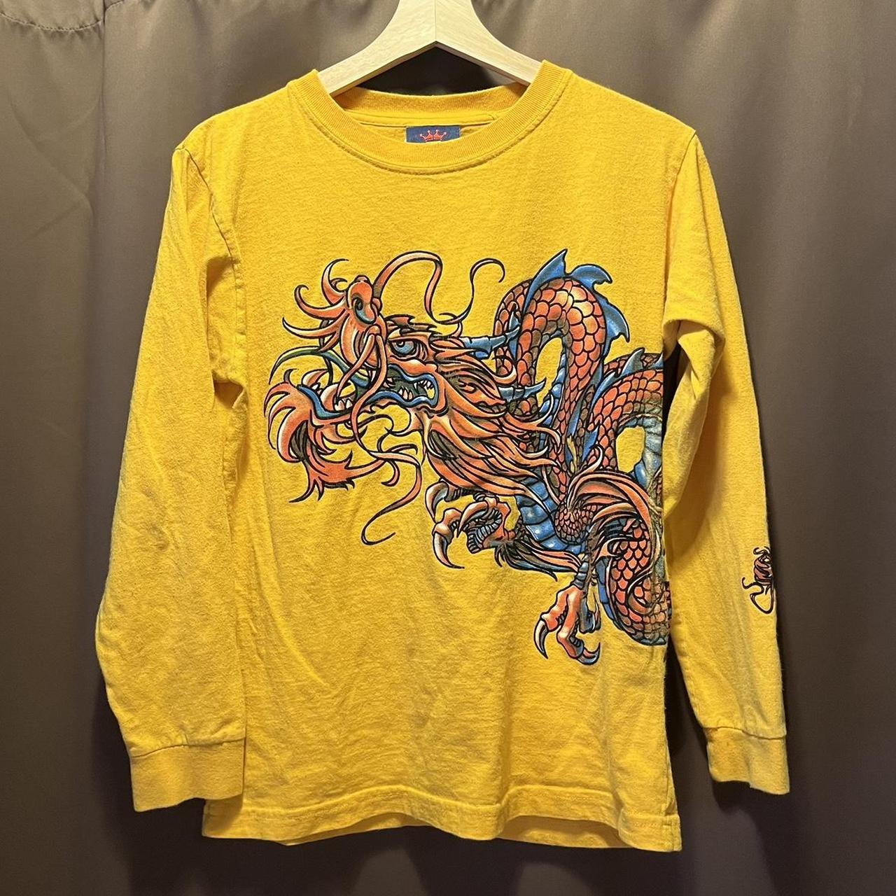 RARE Vintage 90s deals JNCO Jeans Graphic Long Sleeve Shirt Men’s Large Yellow Tee Top