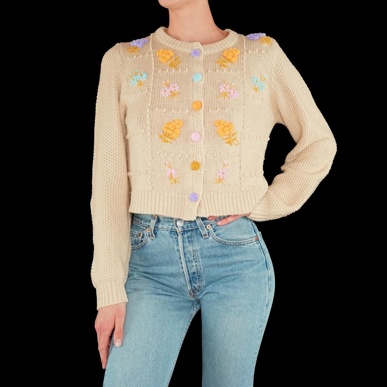 Loveshackfancy Daytime store Bloom Sweater in Oatmeal