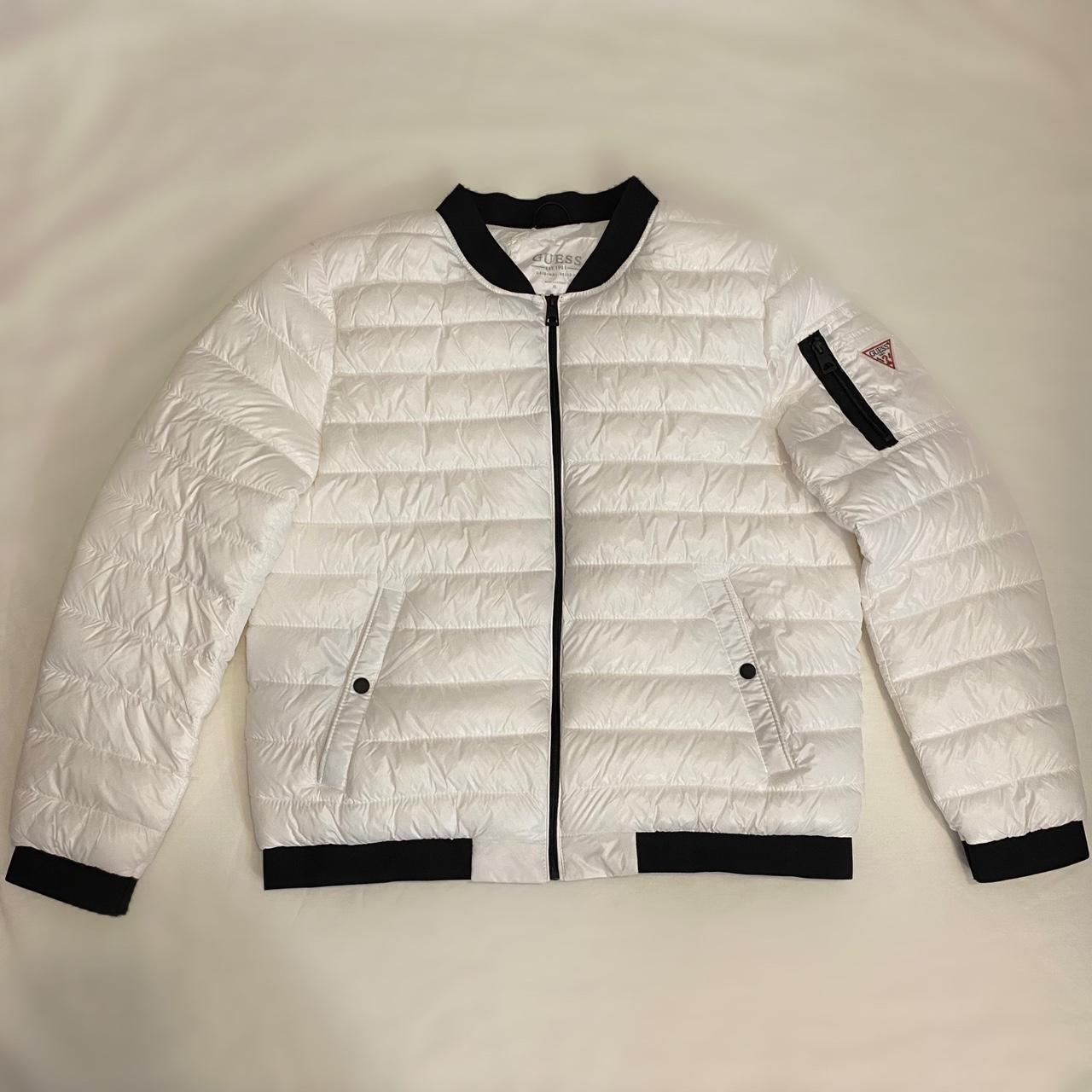 Guess white hotsell bomber jacket