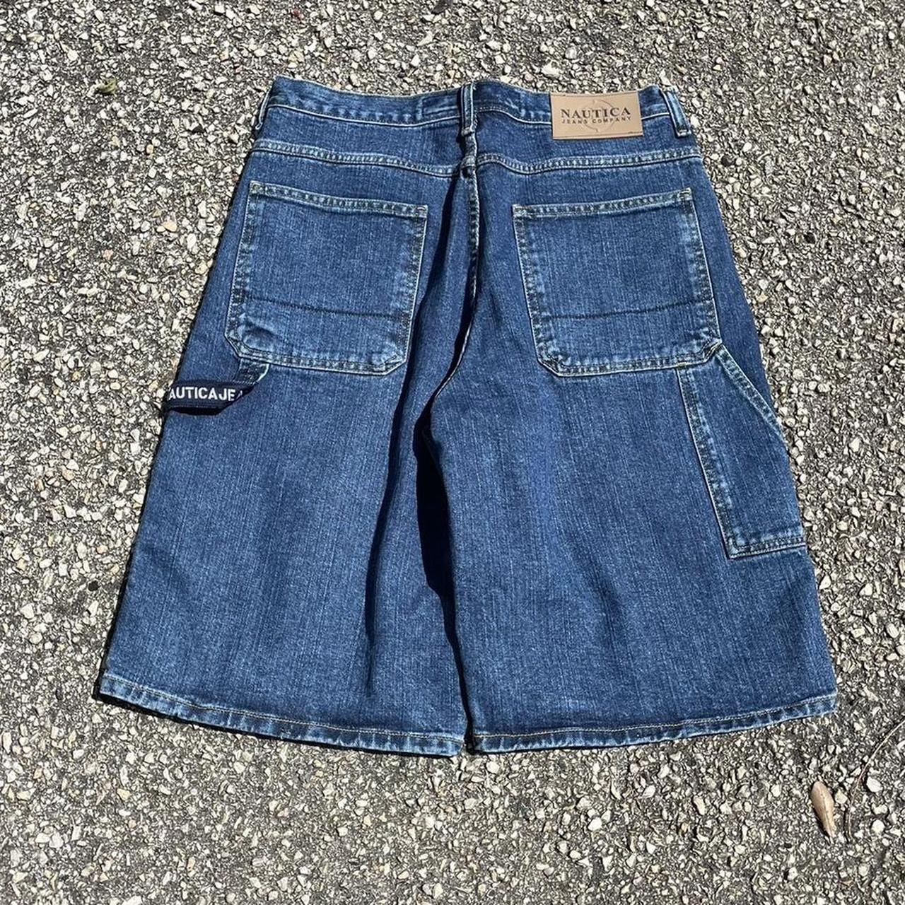 Baggy Y2k Nautica Jorts Size 32 Condition Depop