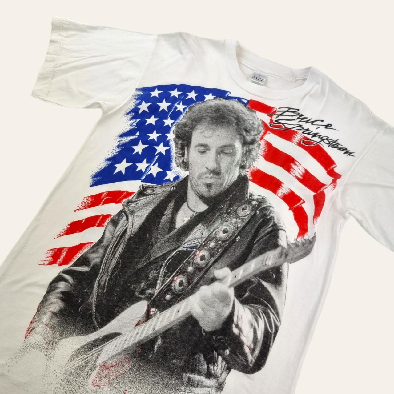 Large White Vintage Bruce Springsteen THE BOSS... - Depop