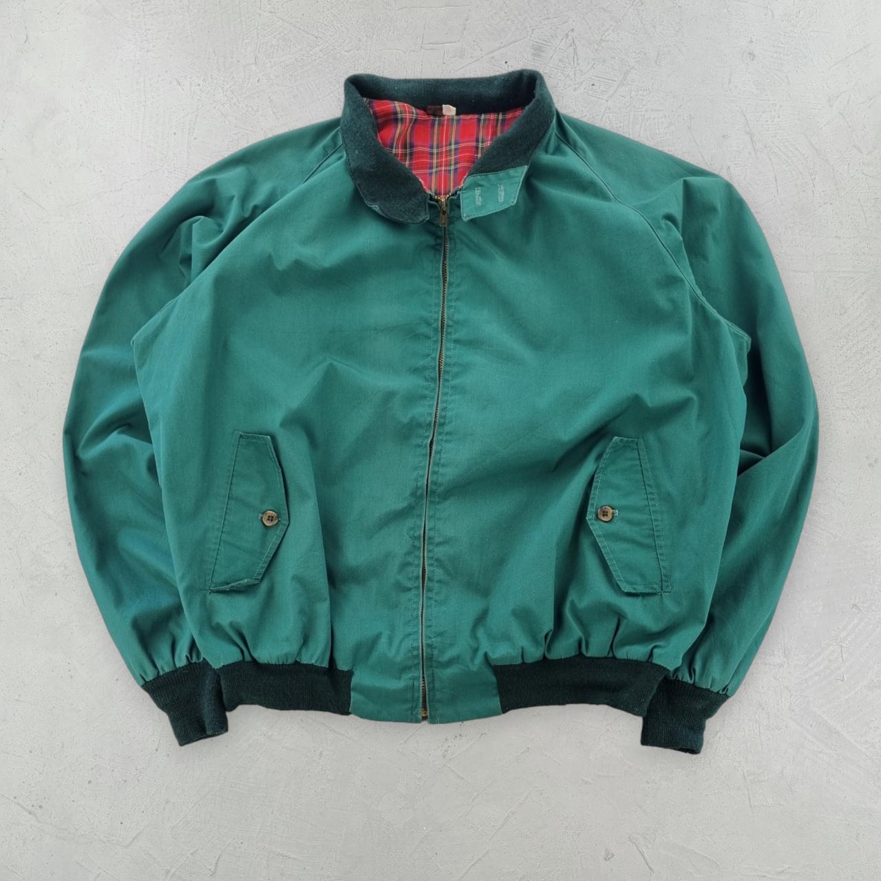 Vintage 80s Green Harrington jacket Vintage 80s... - Depop