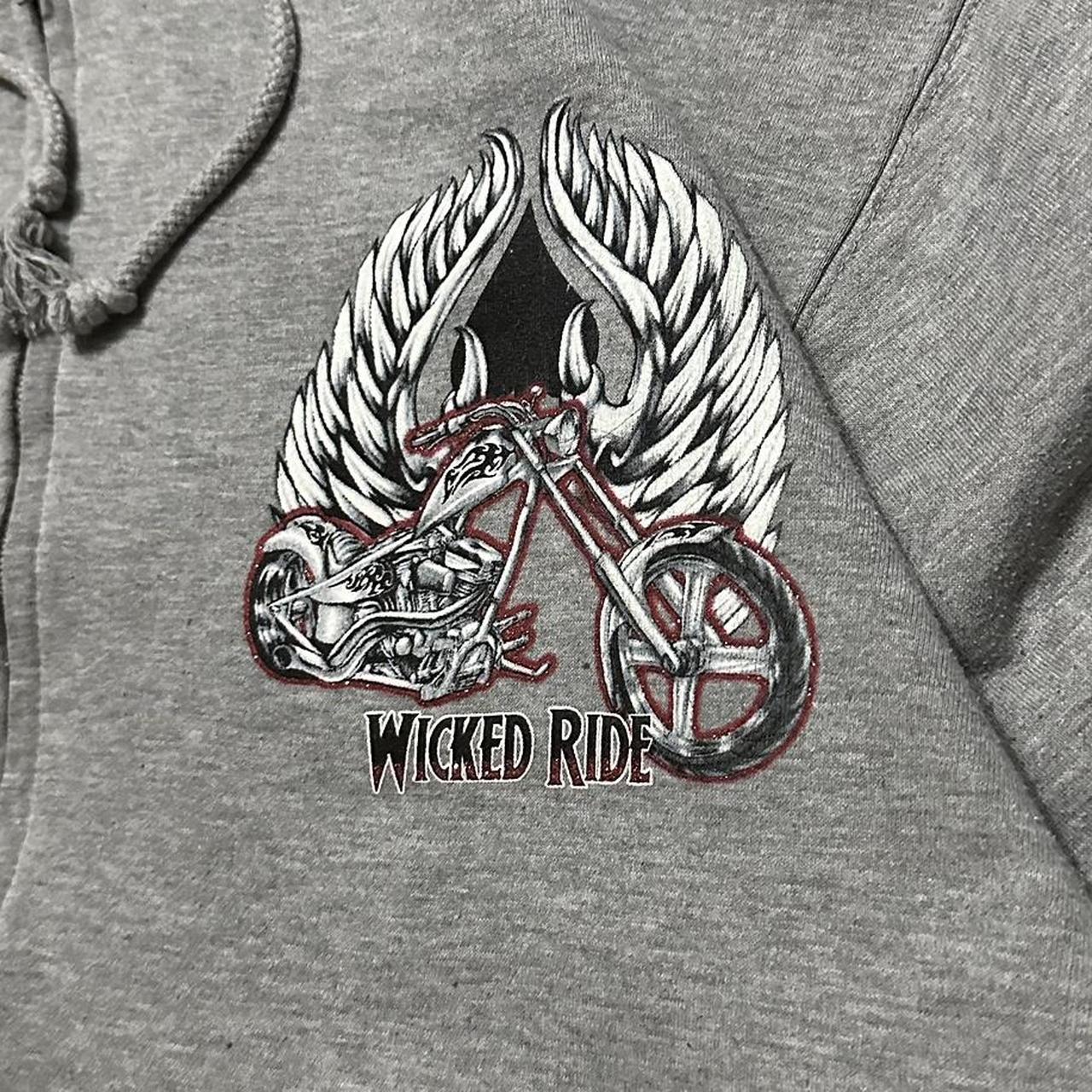 Y2K Top Heavy zip up hoodie sweatshirt Size L L... Depop