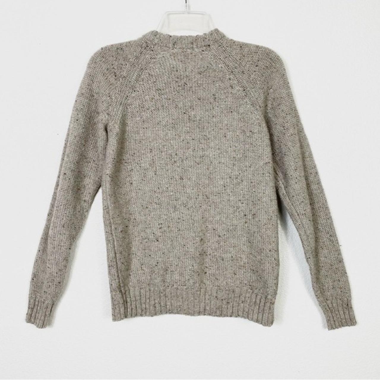 Uniqlo Tan Cable Knit Wool Blend Sweater Gently used... - Depop