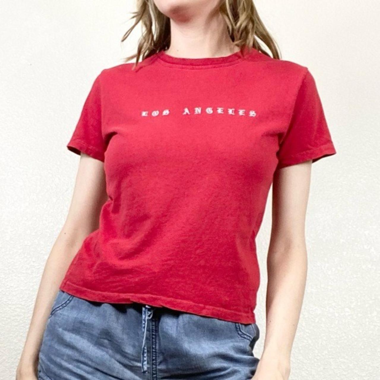 Brandy Melville John Galt Red Los Angeles... Depop