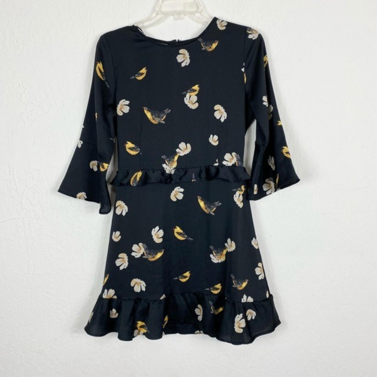 Zara bird print store dress