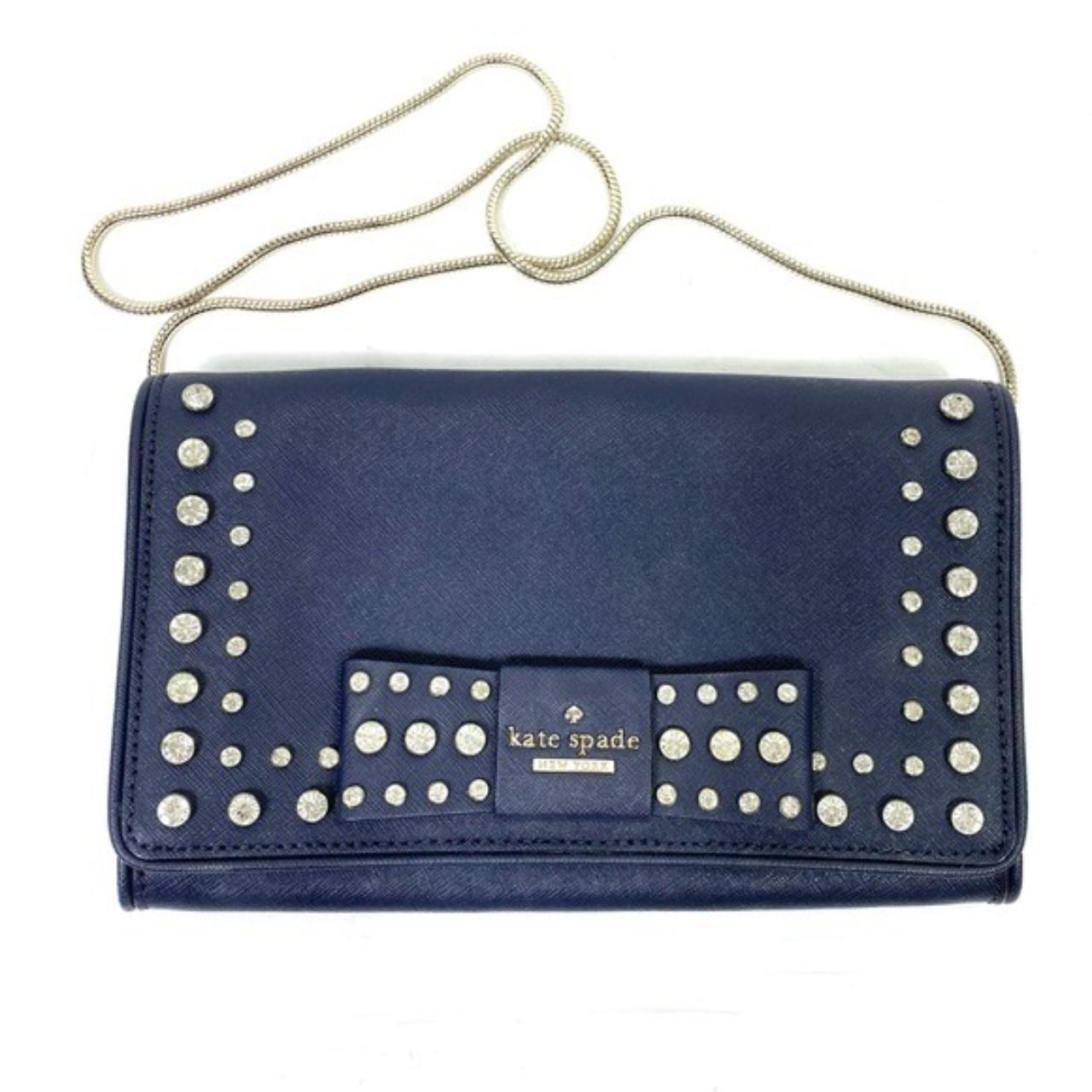 Outlets Kate Spade navy leather bow purse