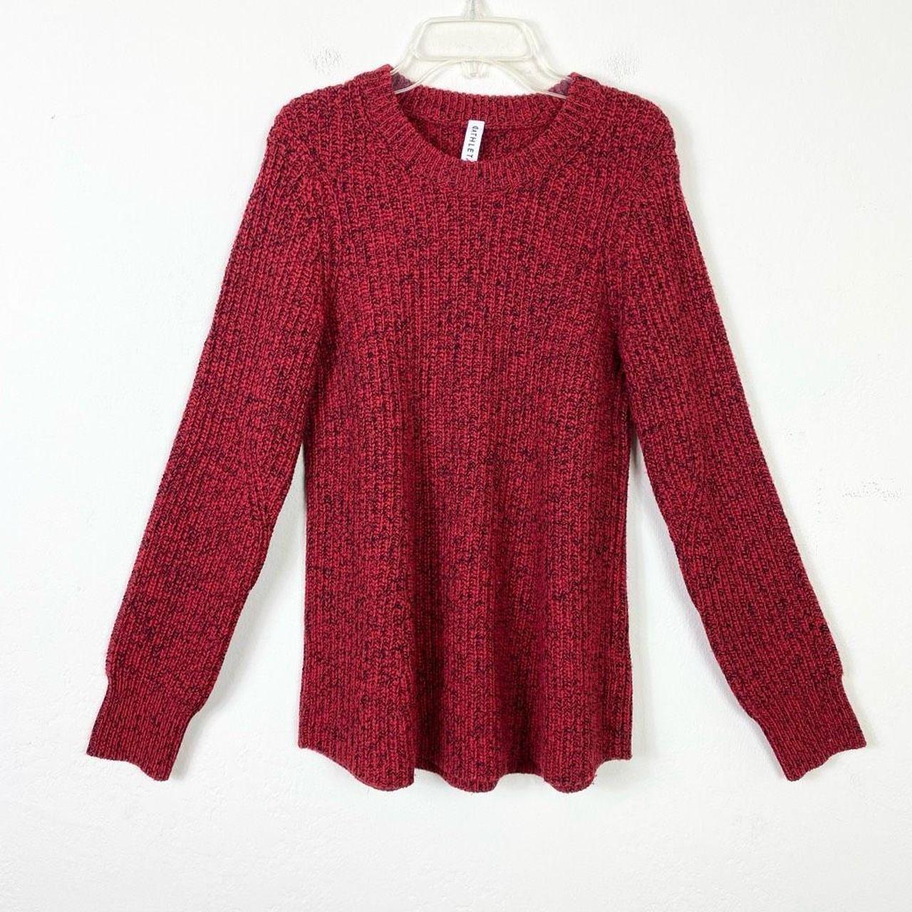 Athleta red/black selling heavy knit sweater