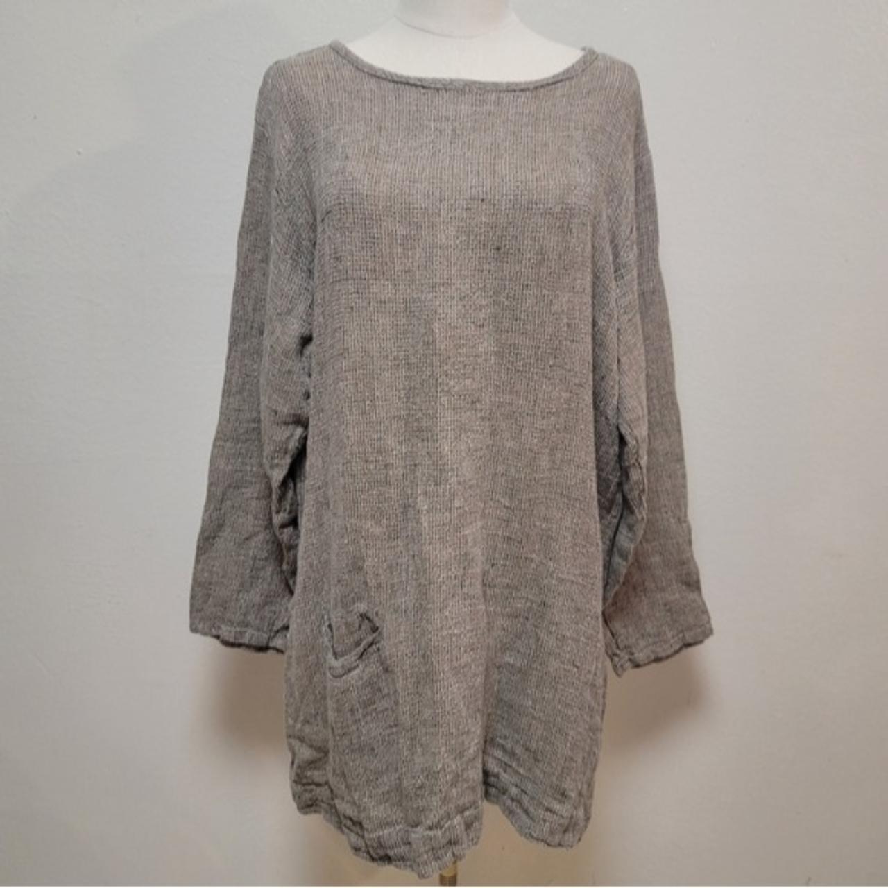 Flax by Jeanne Engelhart Linen Tunic Top Size... - Depop