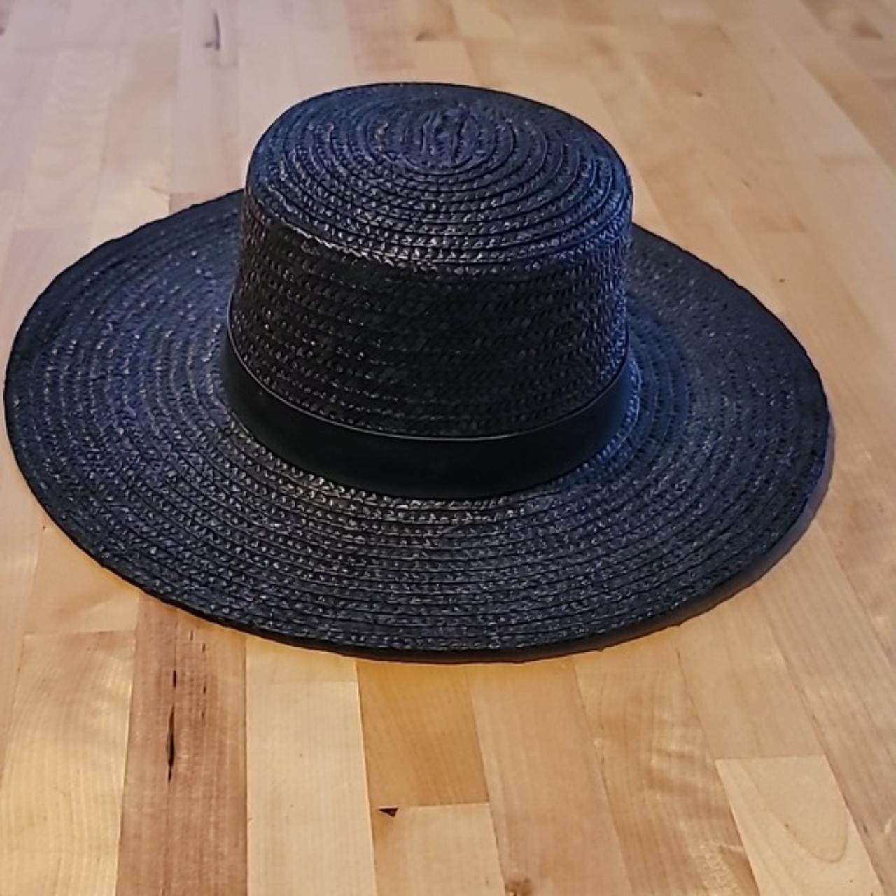 Wyeth Black Wide Brim Straw Hat Size O/S fits all,... - Depop