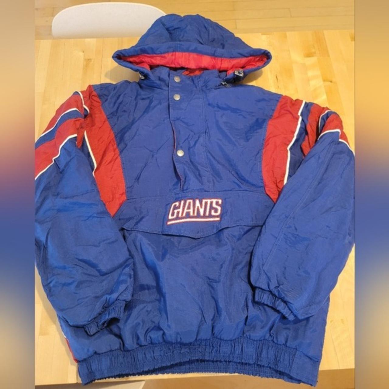 Starter NY Giants NFL Half Zip Pullover Size large,... - Depop