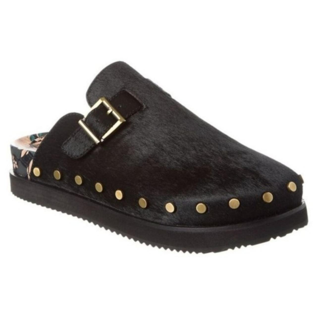 Johnny Was Nido Black Calf Hair Mules Size Depop