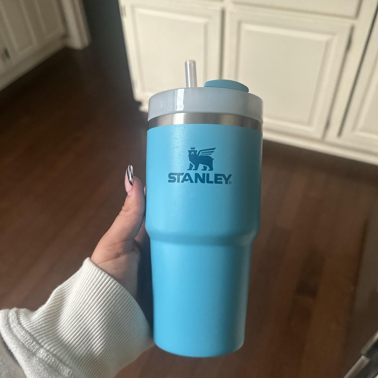 never used light blue stanley cup just too small for me - Depop