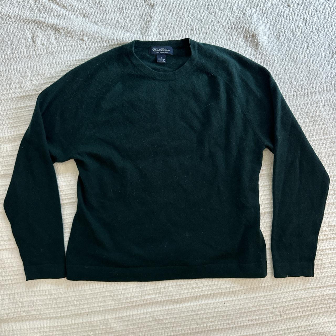 Vintage dark green brooks brothers cashmere... - Depop