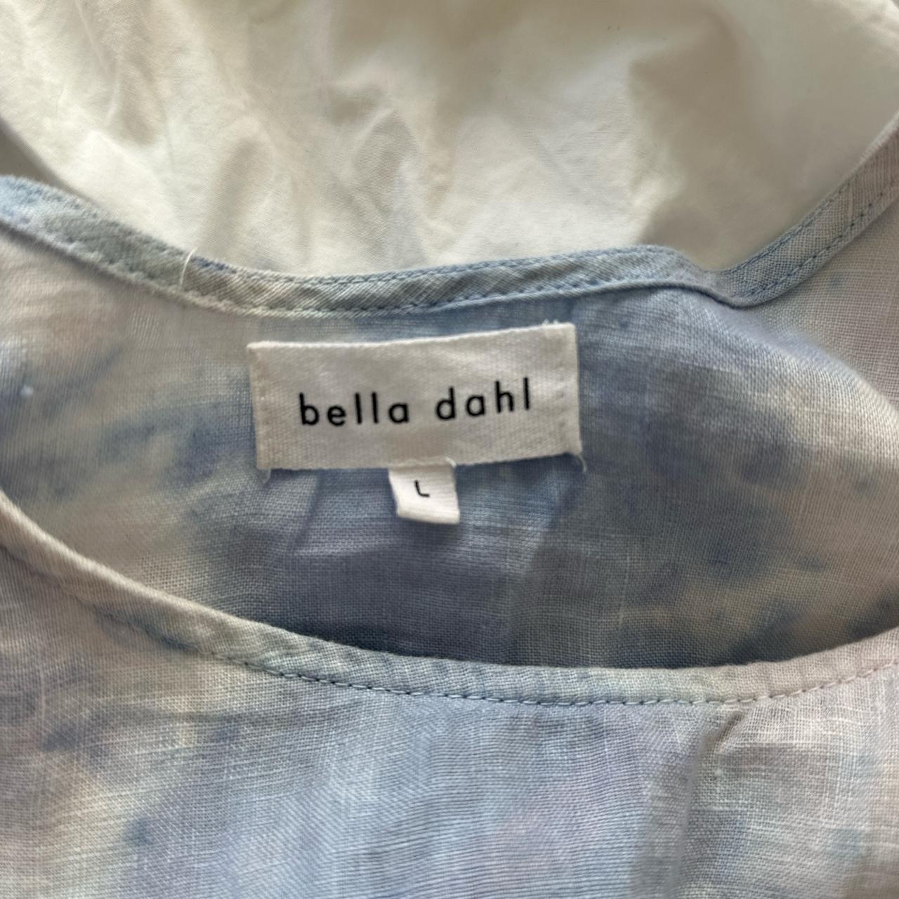 Bella Dahl Women's Blue and Pink Dress | Depop