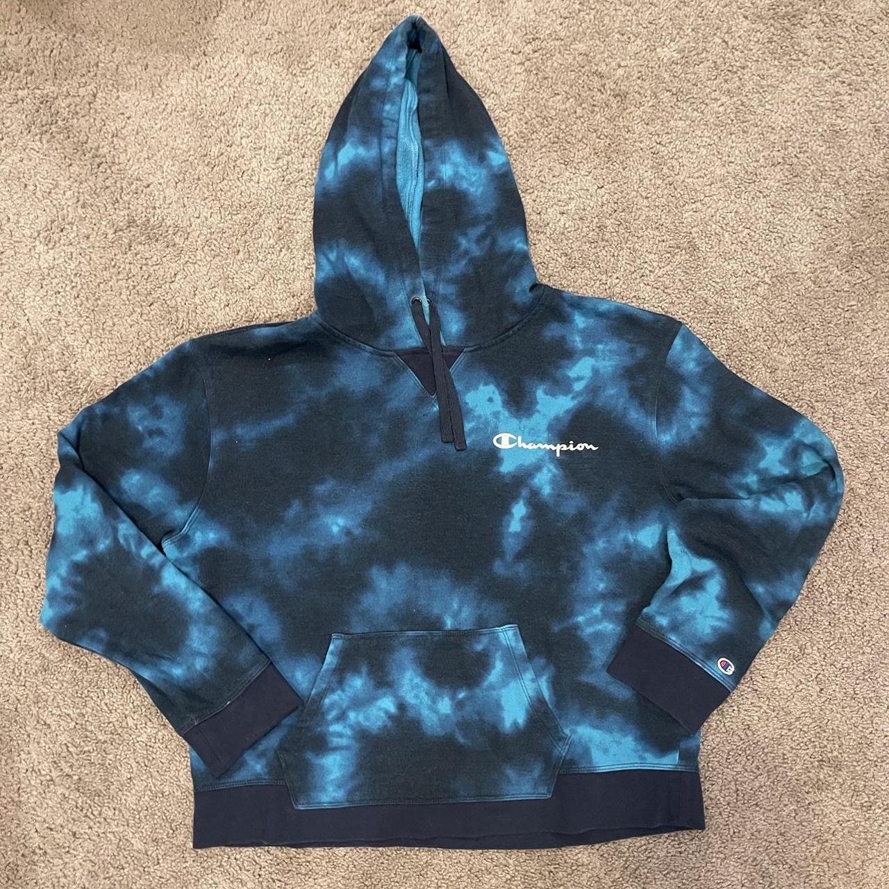 Champion Sweatshirt Blue Tie Dye size XL. Fits like Depop