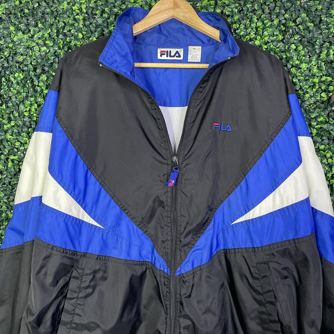 Vintage Fila Windbreaker Flag Logo Spell Out Men’s... - Depop